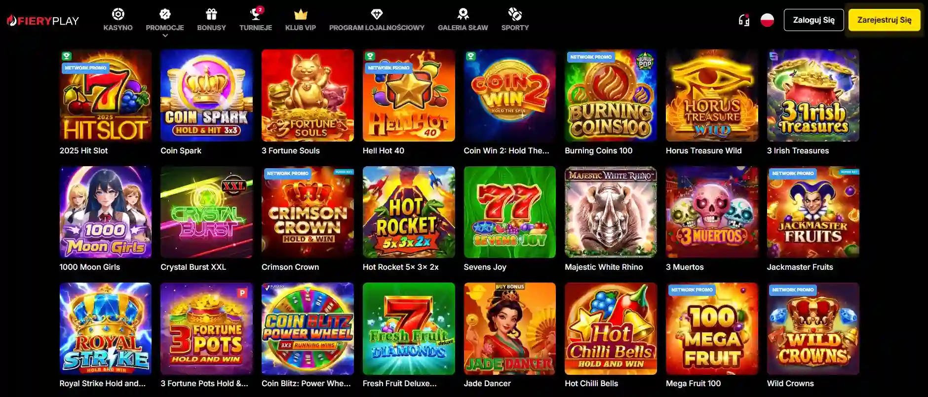 Fiery Play Casino strona główna
